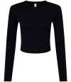 BL1501 1501 Bella Micro Rib Long Sleeve Baby T-Shirt solid black blend colour image